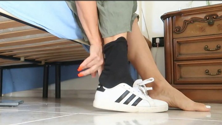 In the office in holey socks AVI