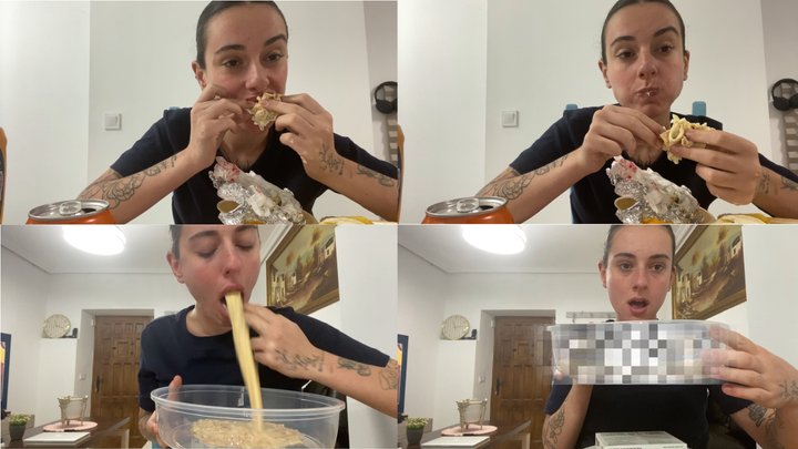 Fast food puke disaster. this kebab was so tasty to vomit