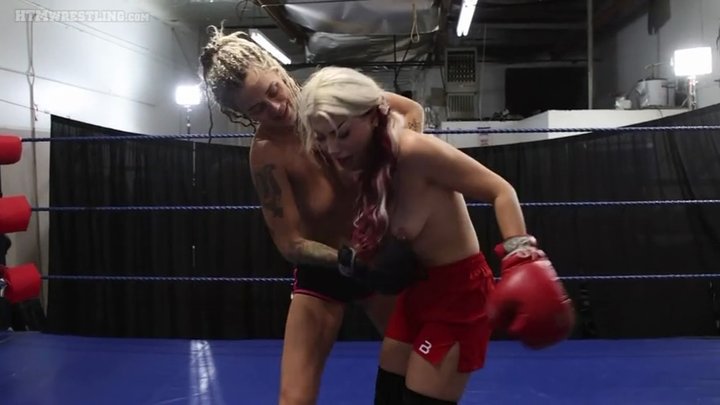 Boxing Lesson - Andi Vicious vs Scarlet Web Topless Boxing ( 480SD )
