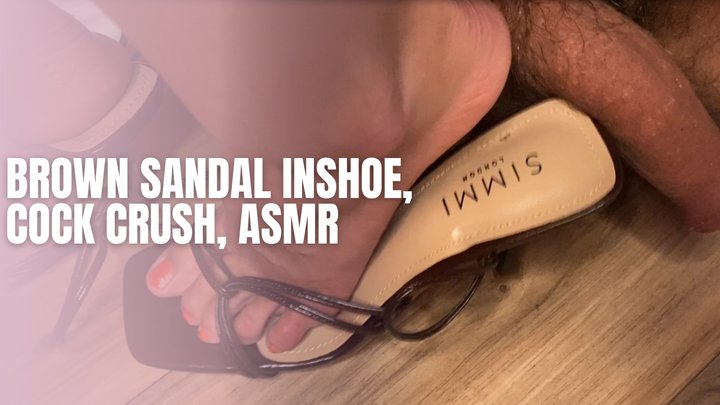 Brown Sandals Heels Shoejob inshoe ASMR