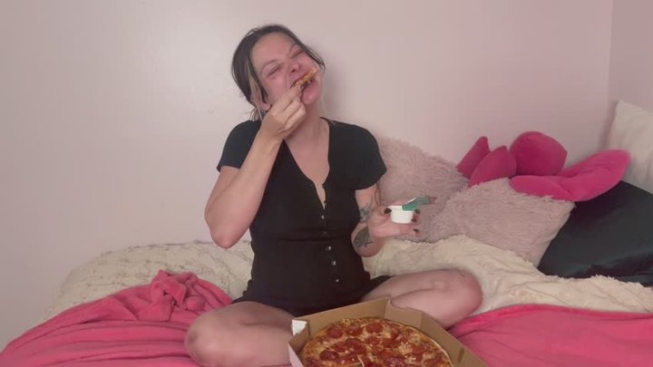 Kilo eats an entire pizza then eats you + burping