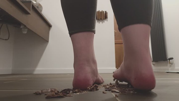 Chocolate Cake Crushing – Slow Barefoot Trampling & Squishing Sounds