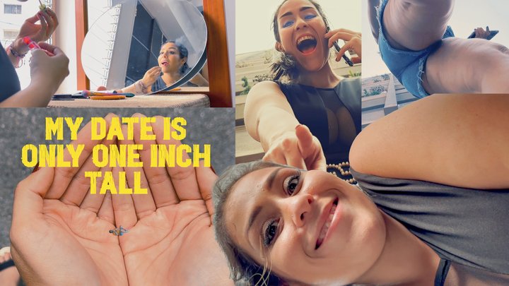 MY DATE IS ONLY ONE INCH TALL - 4K Giantess Barbara sits on, tramples and demand