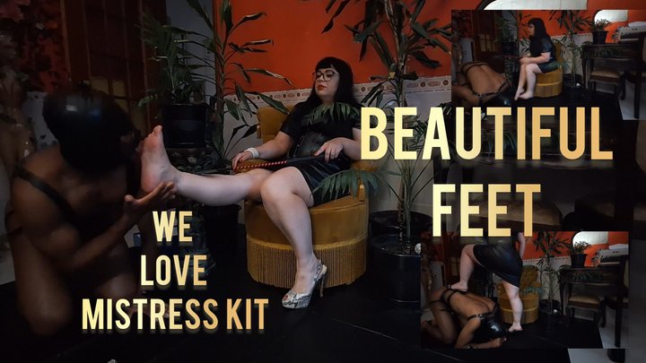 LOVING KISSING AND LICKING THE BEAUTIFUL FEET MISTRESS KIT