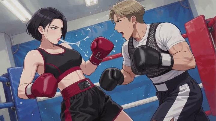 Female Boxing Stories #22B: Ring Lights and Ribcage Rhythms (Animated)