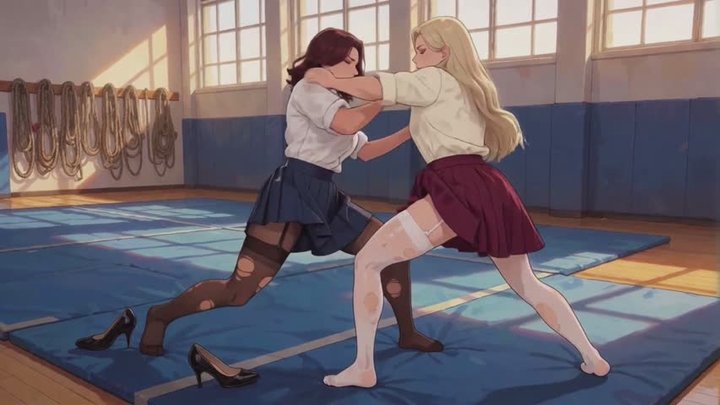 Female Fighting Stories #1B: The Catfight for the Crown (Animated)