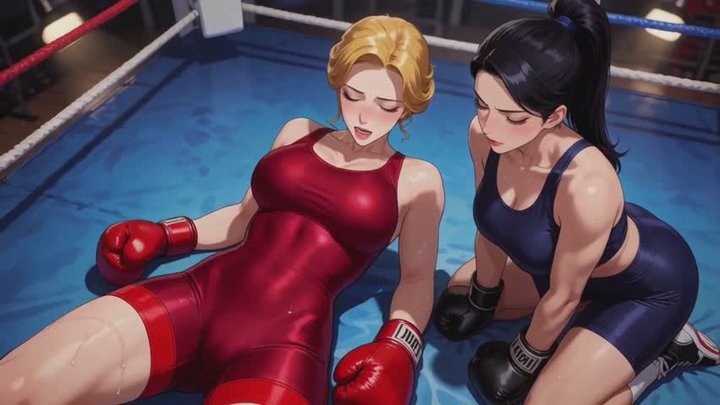Female Wrestling Stories #19B: Private Ring Surrender (Animated)