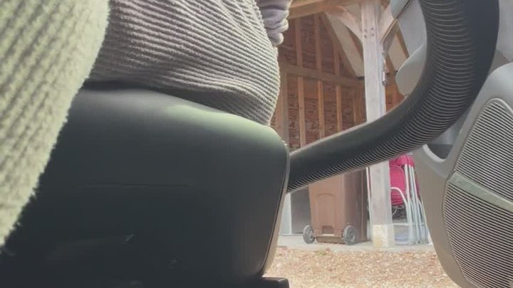 Listen as I vacuum the car - before making your cock twitch