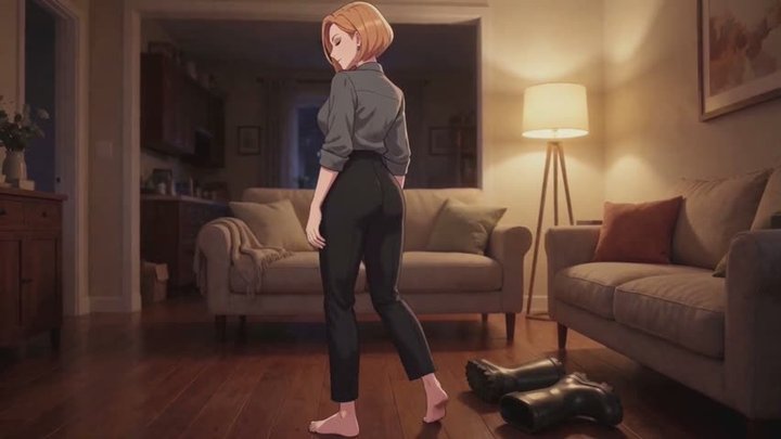 Foot Fetish Stories #16B: After the Long March in Rubber Boots (Animated)