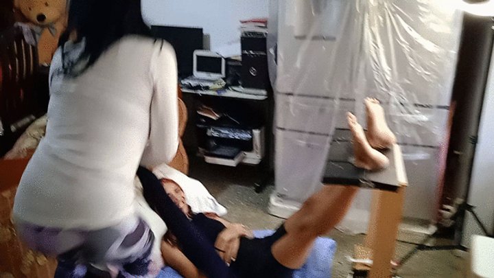 FUN TICKLING MARIA'S FEET