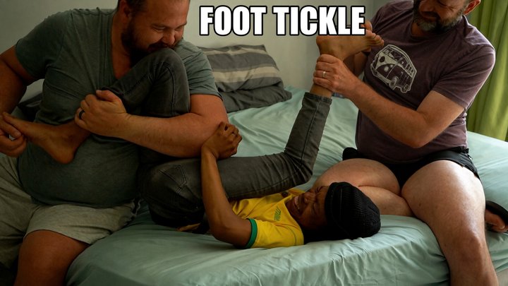 Pinned Down Foot Tickle – Big Daddy & Tom Tickle Harold