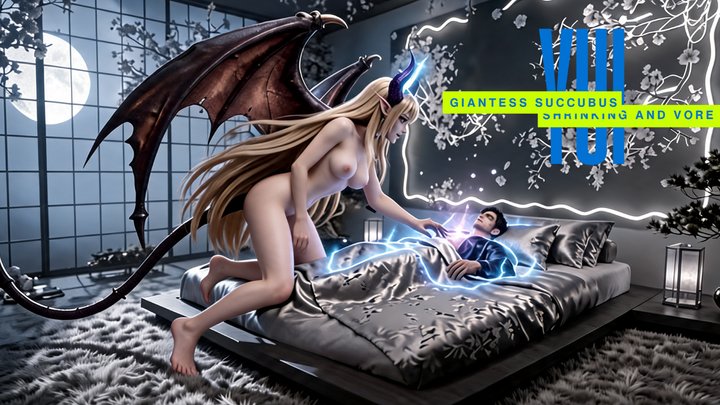Giantess Succubus Shrinks Macro Man, Then Swallows Him Whole - Vore, Hands Free 
