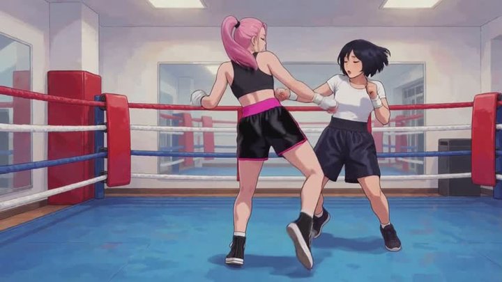 Mixed Boxing Stories #19B: Pink Ponytail Rematch Rules (Animated)