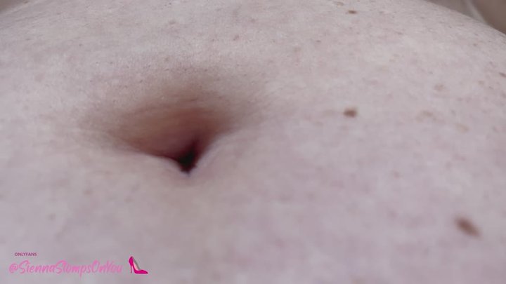 Clean my belly button, bitch! Belly worship and burping POV