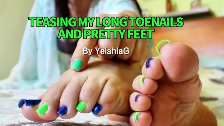 TEASING MY LONG TOENAILS PRETTY FEET. YELAHIAG
