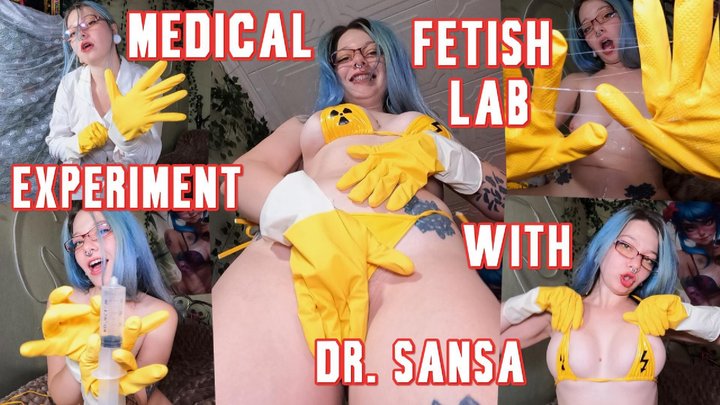 Medical Fetish Lab: Dr. Sansa in Gloves Applies Sticky And Sloopy Aphrodisiac & 