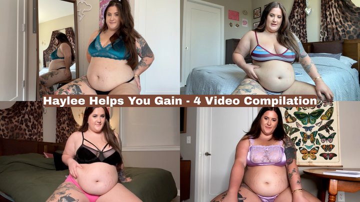 Haylee Helps You Gain 4 Video Compilation | Month Long Weight Gain Challenge wit