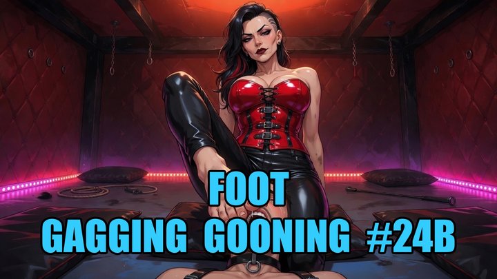 Foot Gagging Gooning #24B: Toe-Shove Goon State Compilation (Animated)