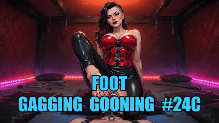 Foot Gagging Gooning #24C: Toe-Shove Goon State Compilation (Animated, Music)