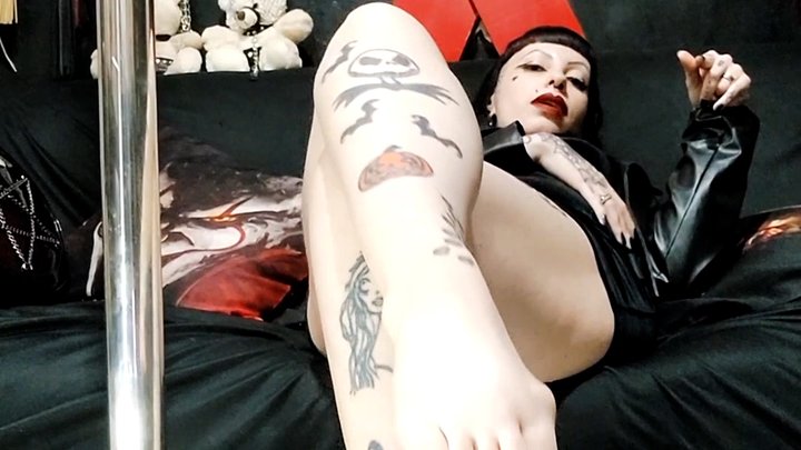 Goth Domme Humiliates You After a Bad Date Sock & Sole Tease with dick Humiliati
