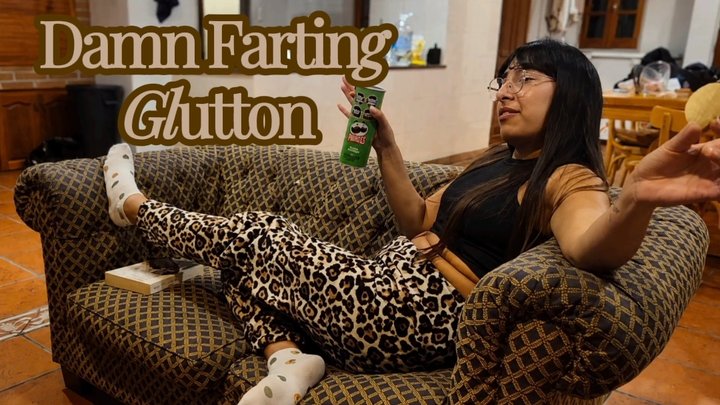 Farting loudly while chewing my favorite snacks