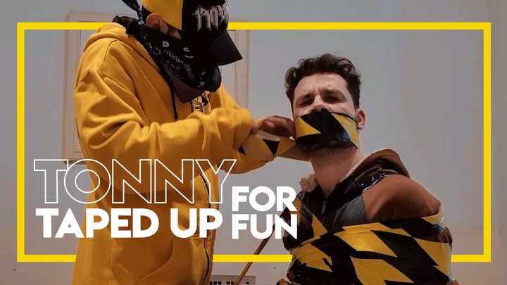 Tonny Taped Up for Fun (1080p) Gay Bondage - Gay Domination - Tape Bondage - Soc