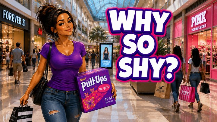Mean Babysitter Takes You To The Mall In Diapers! | ABDL Scenario