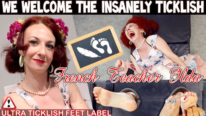 WE WELCOME THE INSANELY TICKLISH FRENCH TEACHER ILDA - FULL HD MP4