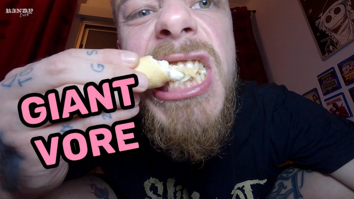Giant eating cheese sticks VORE