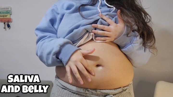 Saliva Inside My Belly Button - Wet Navel Play & Touching