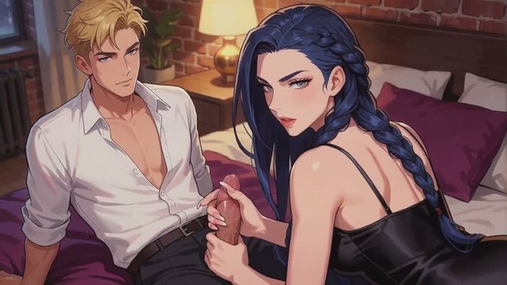 Finger Nail Fetish Stories #9B: Midnight Braids and Velvet Edges (Animated)