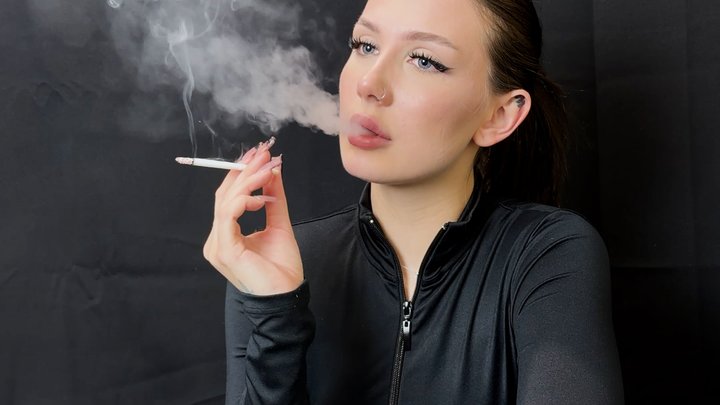 [10] Lesya is smoking all-white superslim Vogue cigarette, sometimes smoking han