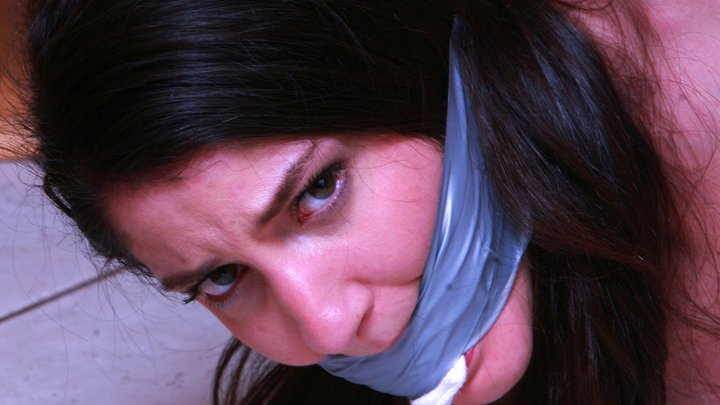 Cute Housewife Arielle Tightly Bound & Tormented with Her Sock before Being Gagg