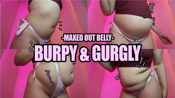 Maxed Out Belly Burpy & Gurgly WMV - Chugging Soda on a Stuffed Belly Burping Lo