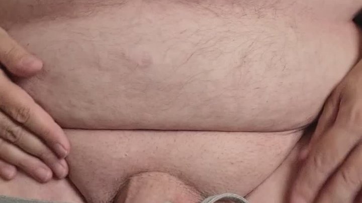 Gray Shorts Belly Jiggling