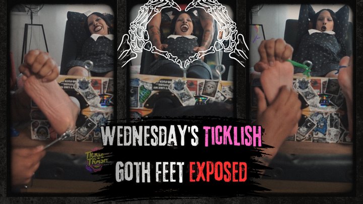 Wednesday's Ticklish Goth Feet Exposed