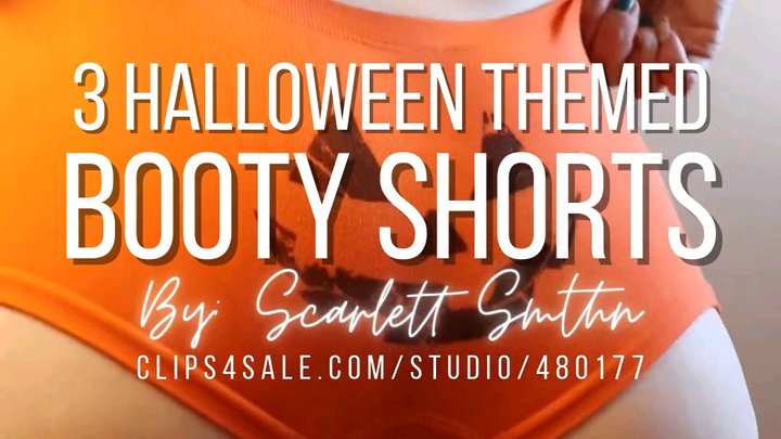 3 Halloween Themed Booty Shorts (Mobile)