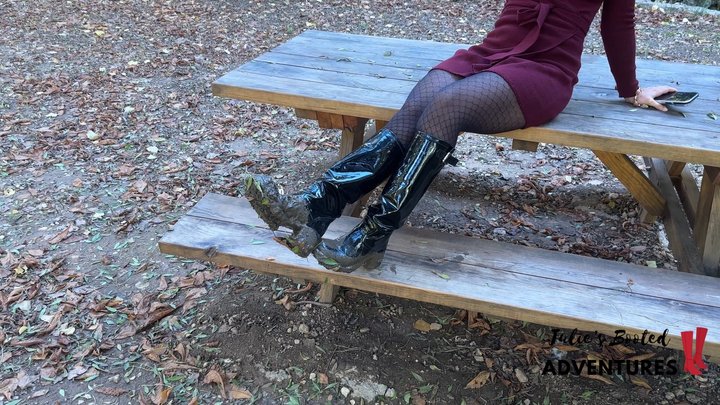 Getting My Freelance Leather Boots muddy and wet by the River