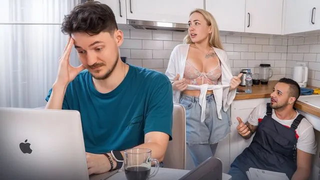 Wife's plumber role-play satisfies her needs