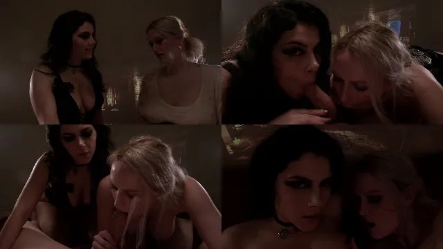 Blonde Brunette Cosplay Creampie POV Close-Up