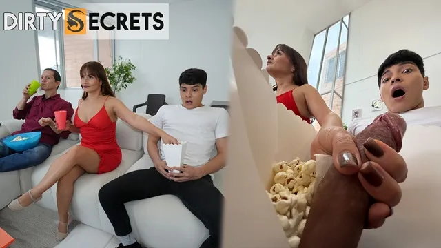 Secret Handjob Behind Husband's Back
