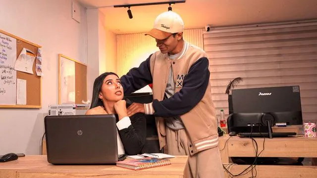Busty Secretary Knows how to Earn Extra Money by Fucking the Boss's Son