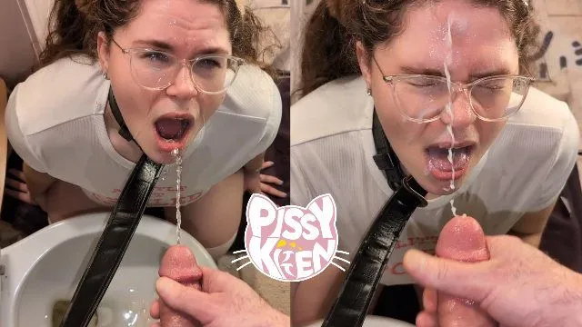 Brunette Chokes on Cock in Messy POV Role-Play