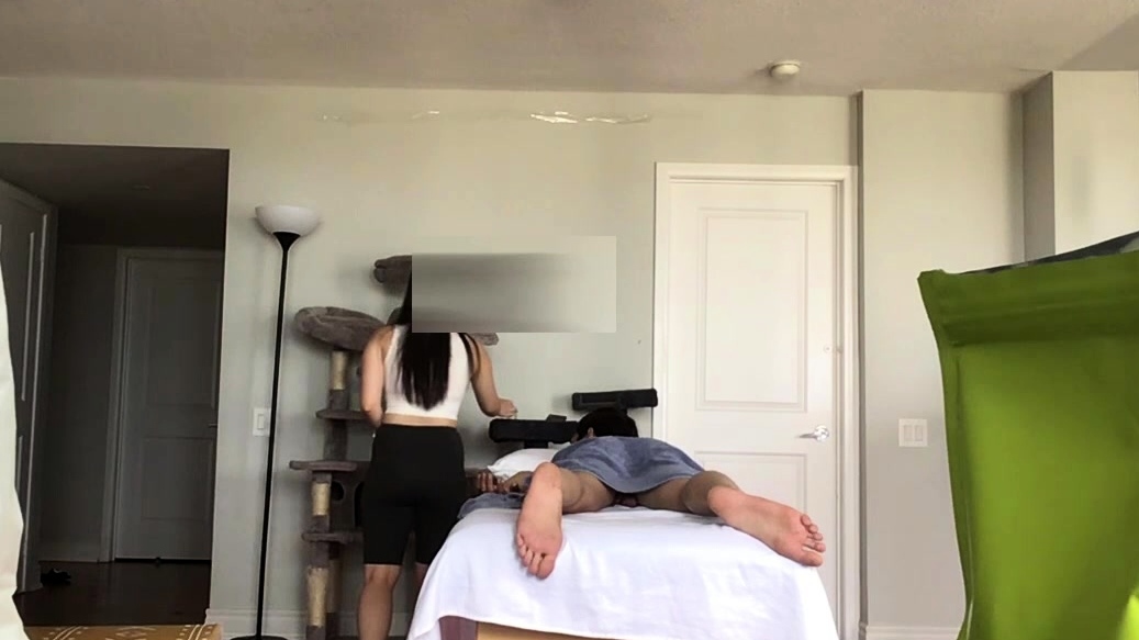 Beautiful brunette caught fucking on hidden cam massage
