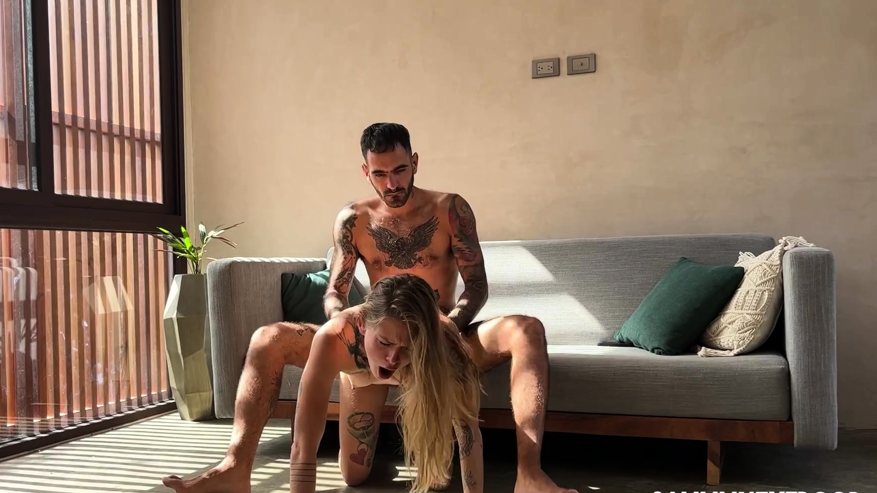 Passionate sunset sex after a hard work day. Real amateur