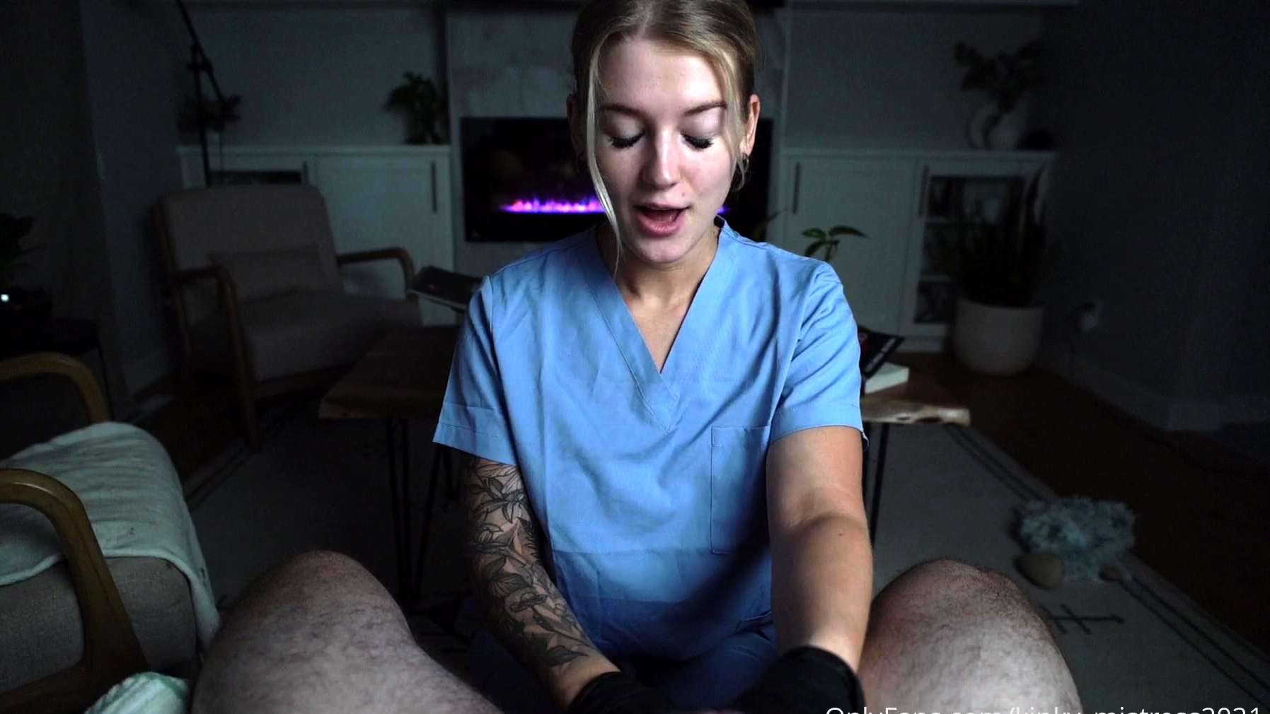 Busty blonde amateur takes creampie pov