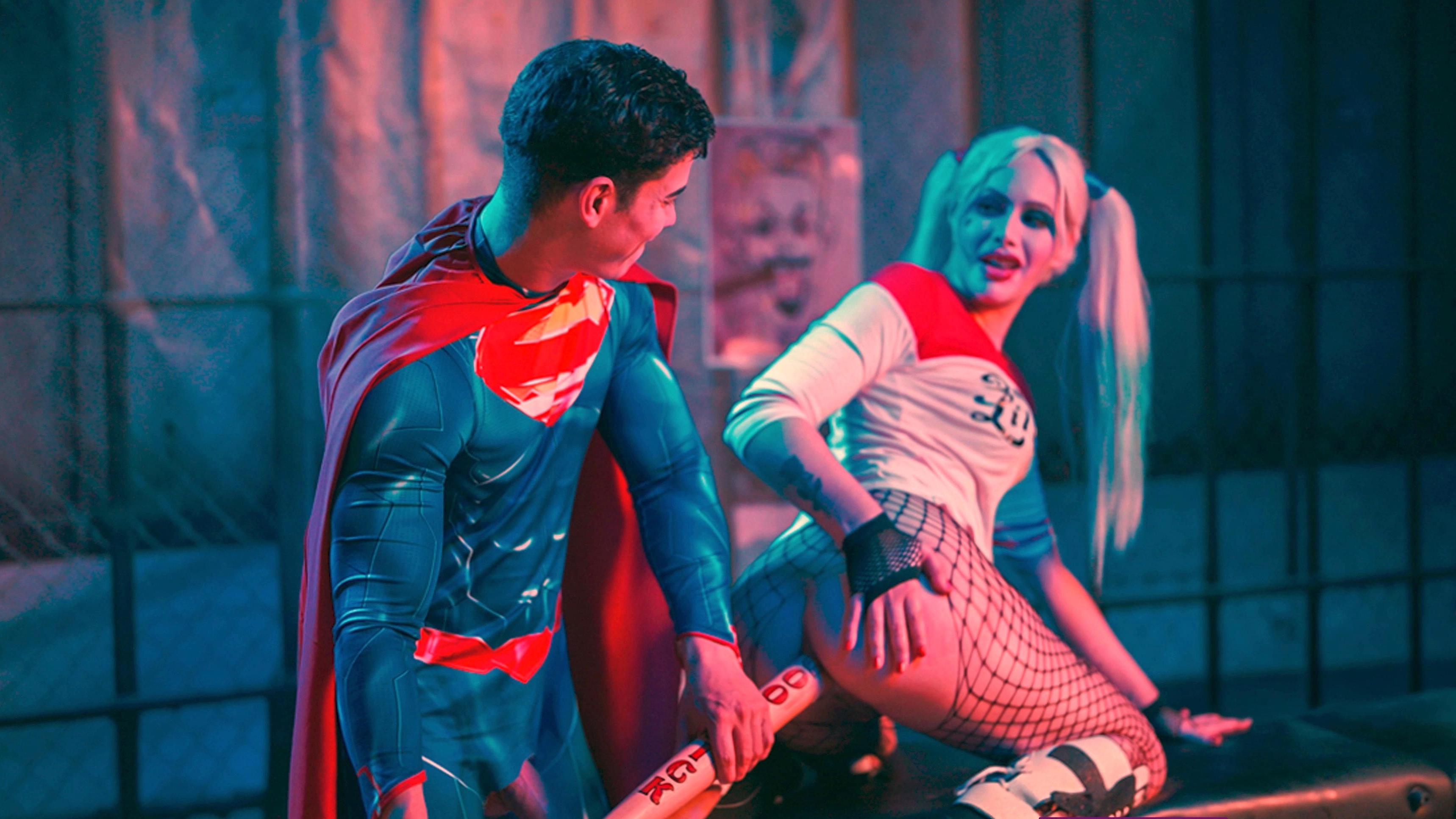 Superman Shoves Harley Quinns Bat into His Anus