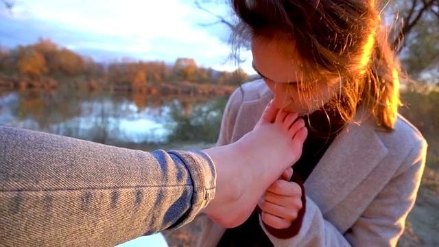 Licks Sweaty Feet While Stopping The Car FemDom