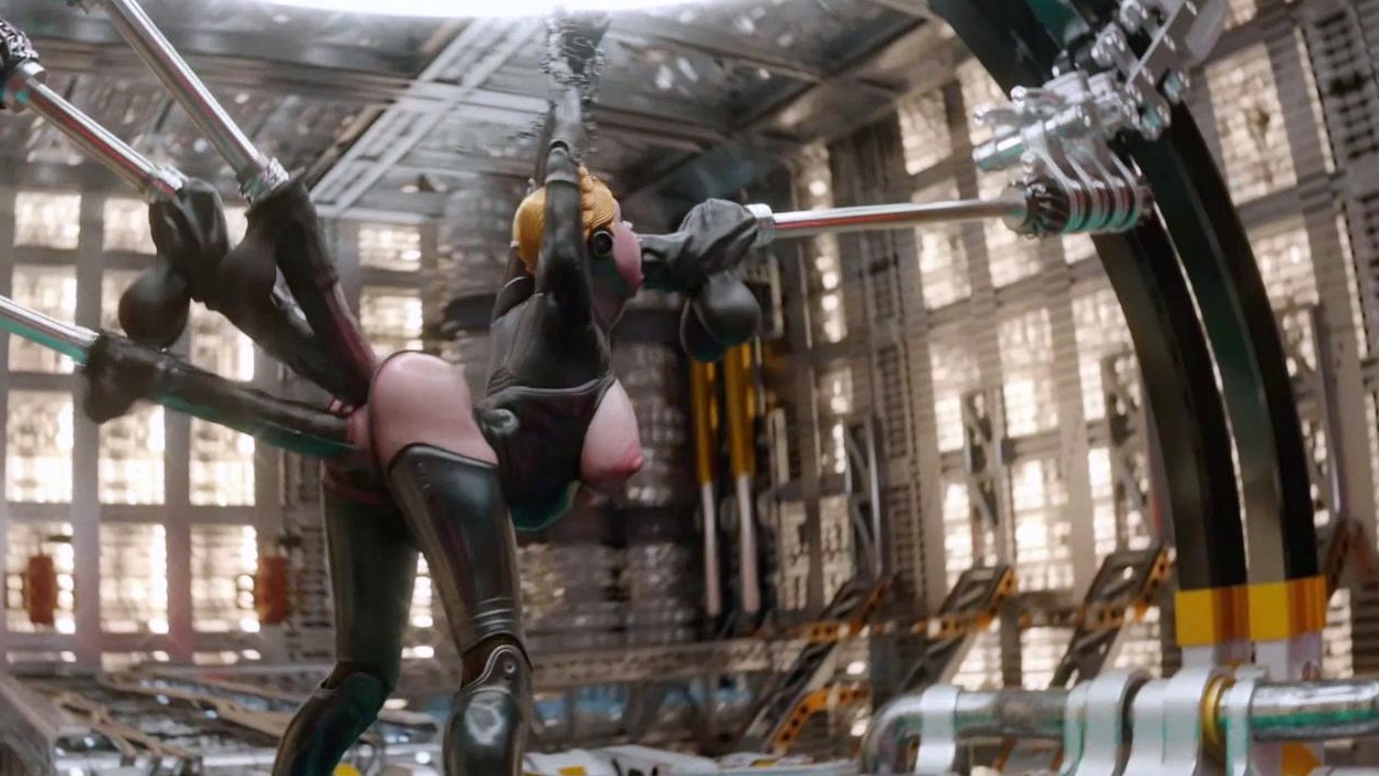 Big Ass Balerina Dominated and Destroyed by BDSM Fuckmachine