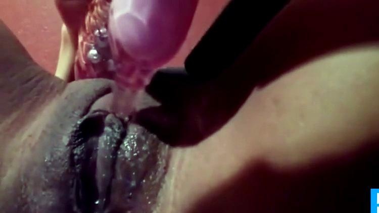 Black Girl's Orgasm and Squirting Contractions Close-Up